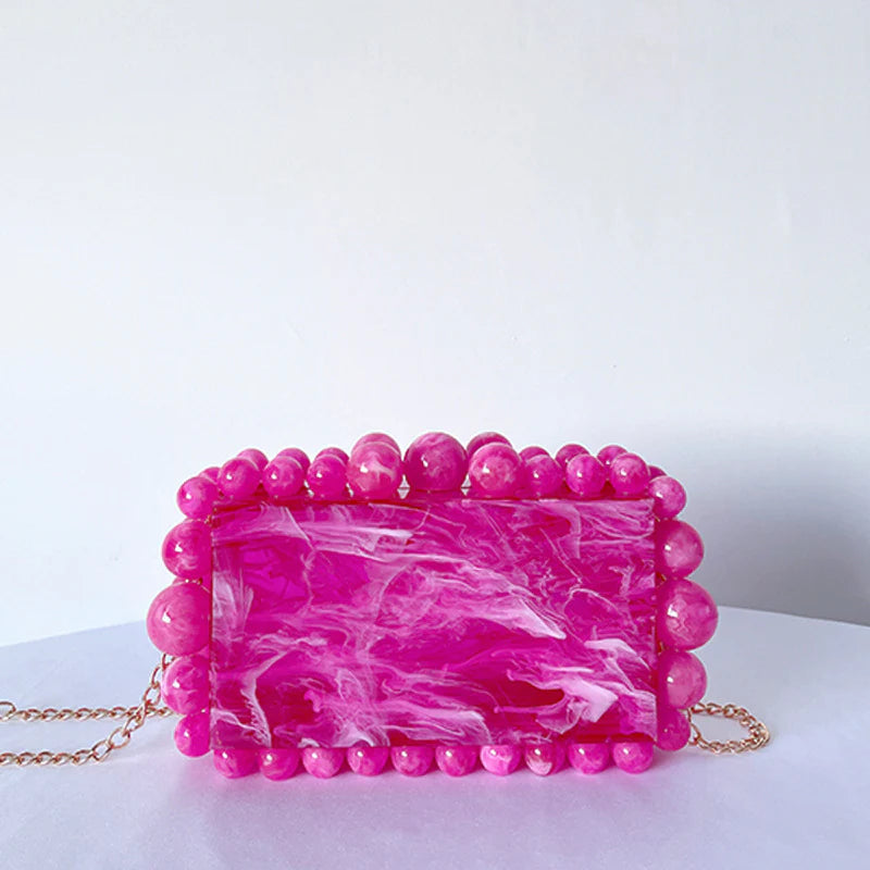 Acrylic Cloud Clutch Bag
